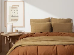 Parachute Pillowcases + Shams*Linen Box Quilted Euro Sham